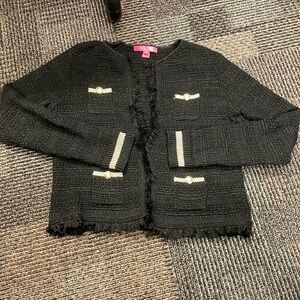 NWOT- Lilly Pulitzer Beckington Blazer Cardigan in Black, Size Small
